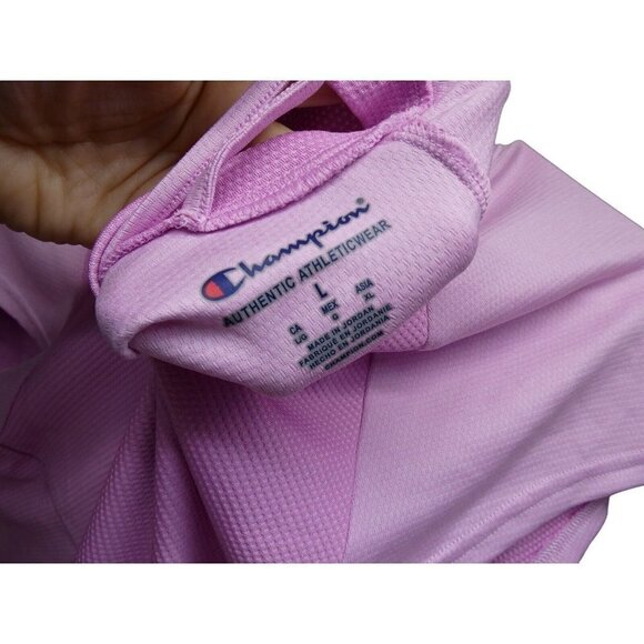 Champion Womens Short Sleeve Athletic Top Size L Pink Cropped Running - Picture 5 of 7